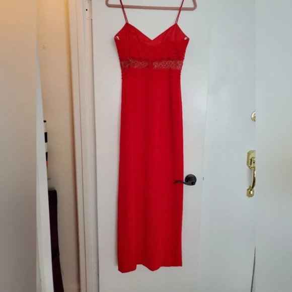 Jovani Delicious Red Dress with beaded empire waist - Picture 4 of 6